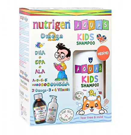 Nutrigen Omega Şurup Portakal Aromalı 200 ml Aquas Kids Şampuan Hediye