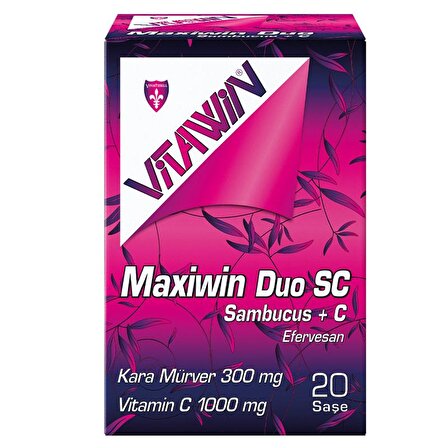 Vitawin Maxiwin Duo SC Kara Mürver + Vitamin C Efervesan 20 Saşe