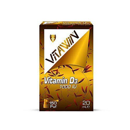 Vitawin Vitamin D3 1000 IU 20 ml Damla/Sprey 150 Puf SKT 06-2023
