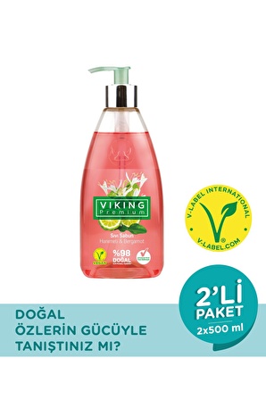 Premium Sıvı Sabun Hanımeli&Bergamot 500 ml 2 Adet