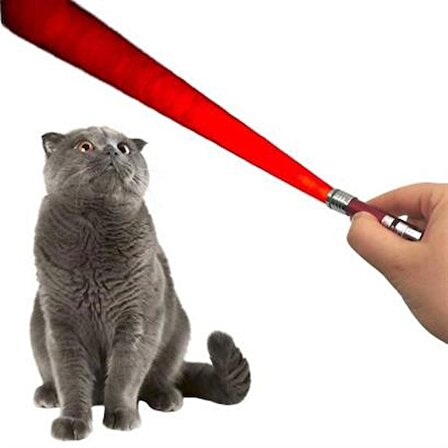 PET Miyav® 3 Fonksiyonlu Kırmızı Beyaz Işıklı Led Lazer Kedi Köpek Oyuncak Anahtarlık