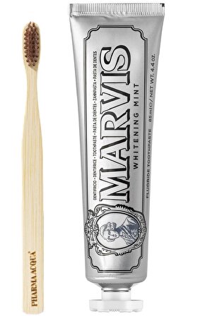 Marvis Whitening Mint Nane Aromalı Beyazlatma Doğal Diş Macunu 85 ml & Diş Fırçası 