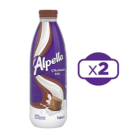 Alpella Alpimilk Çikolatalı Süt 1 Lt 2 li
