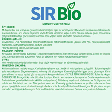 Bio Bitkisel Özlü Mutfak Temizleyici 500 ml