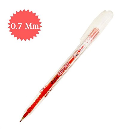 Dosy Ultra Fine İğne Uçlu 0.7 Mm Jel İmza Kalemi Kırmızı 10 Adet
