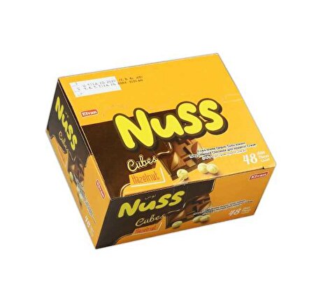Nuss Cubes Fındıklı 7 Gr. 48 Adet (1 Kutu)