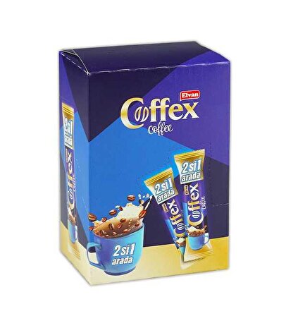 Elvan Coffex 2&primesi 1 Arada Hazır Kahve 12 Gr. (1 Kutu)