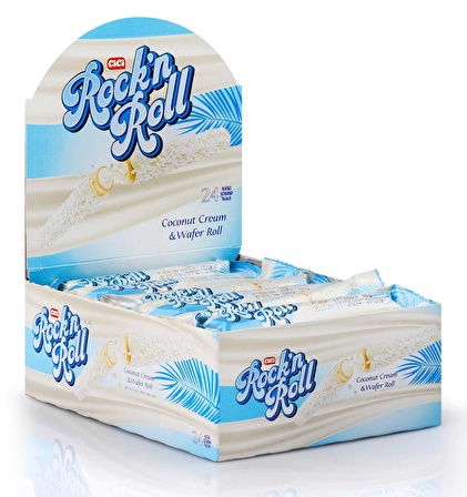 Cici Rockn Roll Beyaz Kakao Kaplamalı Gofret 18 Gr. 24 Adet (1 Kutu)