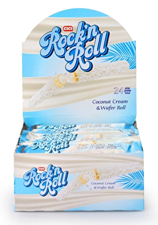 Cici Rockn Roll Beyaz Kakao Kaplamalı Gofret 18 Gr. 24 Adet (1 Kutu)