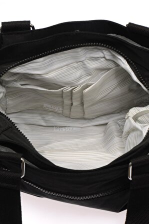 Krinkıl Kumaş Kadın Çantası Smart Bags 1125 Siyah