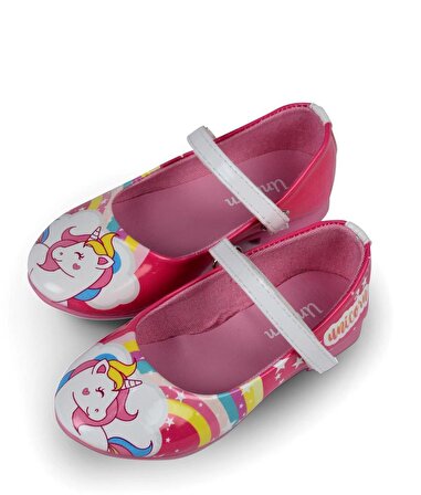 Unicorn Kız Çocuk Pembe Babet Ayakkabı