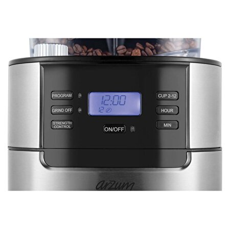 Arzum AR3092 Brewtime Fresh Grind Filtre Kahve Makinesi - Siyah