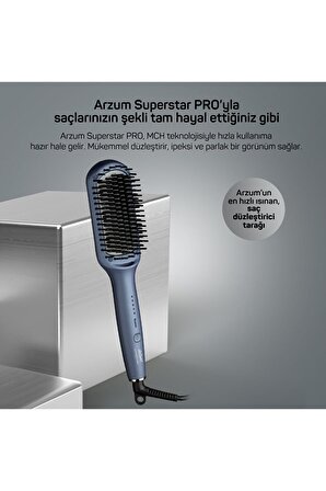 Arzum Ar5082-o Superstar Pro Saç Düzleştirici Fırça- Okyanus