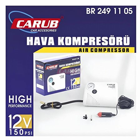 Carup 12v Hava Kompresörü 300 Psı