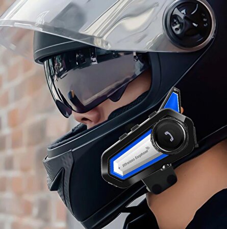 BT31 Motosiklet Kask Kulaklığı Fenerli Bluetooth Interkom