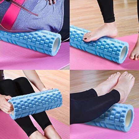 Gymo Pro Series Foam Roller Pilates Masaj Rulosu Mavi