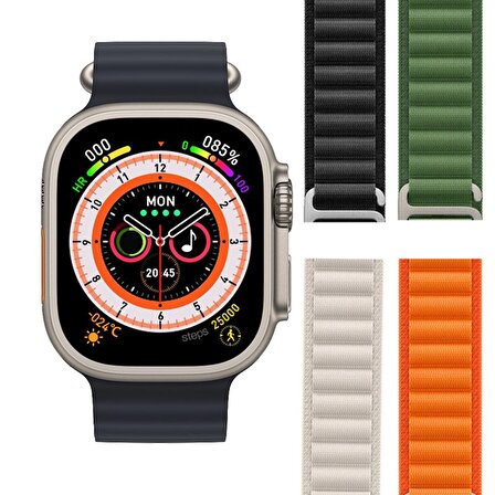 Pazariz Watch 8 Ultra Gri - Siyah Akıllı Saat