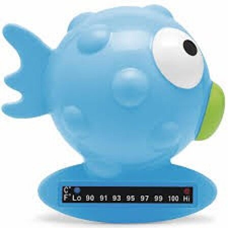 Lucky Life Balık Şekilli Banyo Termometre - Mavi
