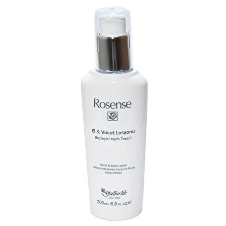 Rosense Besleyici - Nemlendirici E Vitaminli Tüm Cilt Tipleri için  Vücut Losyonu 200 ml 