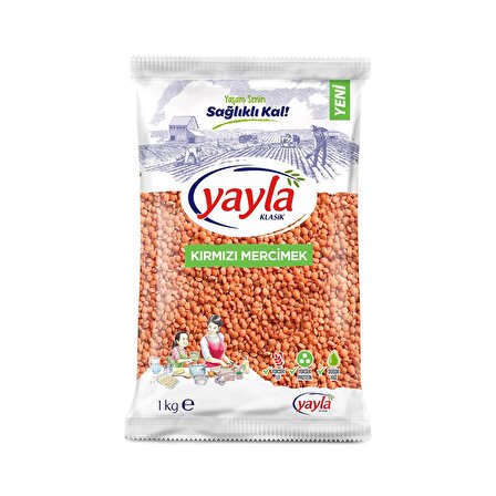 Yayla Bakliyat Kırmızı Mercimek 1 Kg x 8 Adet