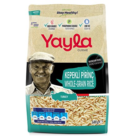 Yayla Gurme Kepekli Pirinç 500 Gr