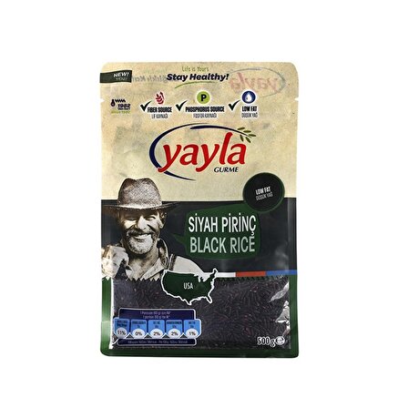 Yayla Gurme Siyah Pirinç 500 Gr