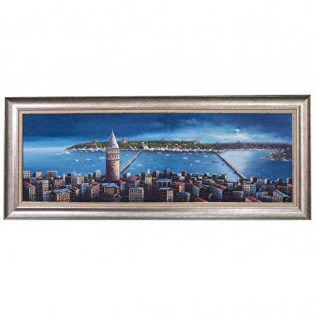 Yağlı Boya Tablo Orijinal 170x72 cm ’GALATA VE EMİNÖNÜ’’