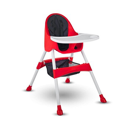 Baby Hope BH-7001 Katlanır Sabit Mama Sandalyesi Kırmızı 