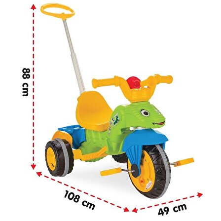 PİLSAN Ebeveyn Kontrollü Tırtıl Bisiklet - 3 Tekerlekli - Yeşil