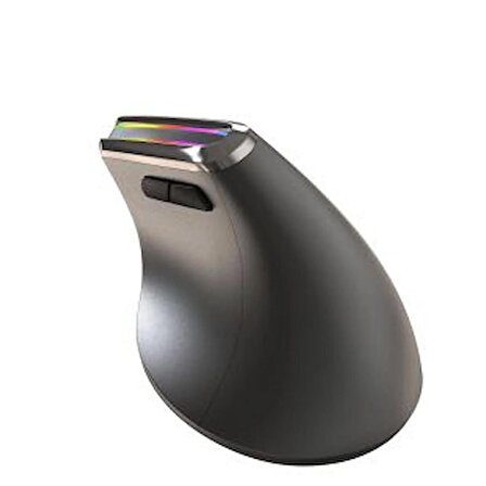 TrendStok INFINY V20LD Bluetooth5.0 + 2.4Ghz. RGB LED'li Şarjlı Kablosuz Ergonomik Dikey  Vertical Mouse