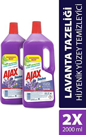 Ajax Fabuloso Yüzey Temizleyici Lavanta 2X2000 ml
