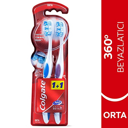 COLGATE Optik Beyaz Diş Fırçası Orta 1+1