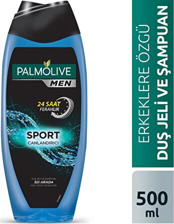 Palmolive Men Sport 3 in 1 Canlandırıcı Doğal Tüm Ciltler İçin Duş Jeli 500 ml