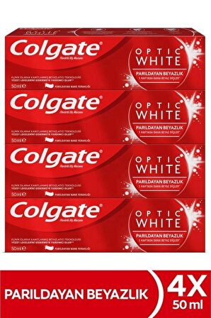 Colgate Optic 50ml White Paket 4lü