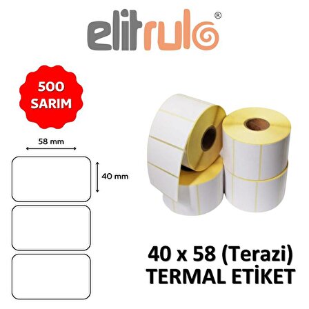 Elitrulo Terazi Etiketi 40x58 Termal - 500 Adet