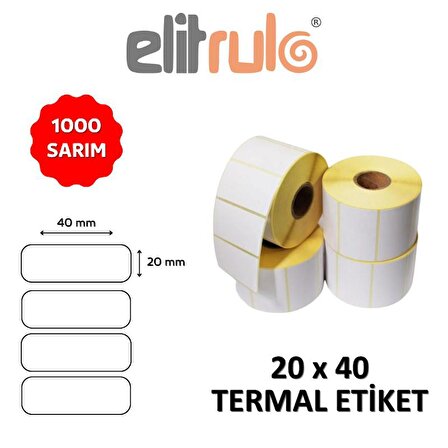 Elitrulo Barkod Etiketi 20x40 Termal - 1000 Adet