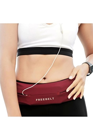 Freebelt Bordo Yeni Nesil Spor Bel Çantası Koşu ve Fitness Kemeri FRTLUTTK001