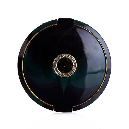 Kozel Extra Lux Yuvarlak İkili Çanta Aynası Yeşil/Siyah