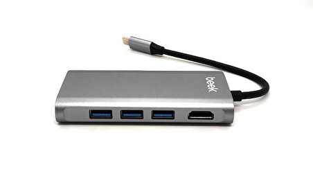 Beek BA-DCK-UC08 USB Type C to HDMI 4K USB SD RJ45 Dock Station