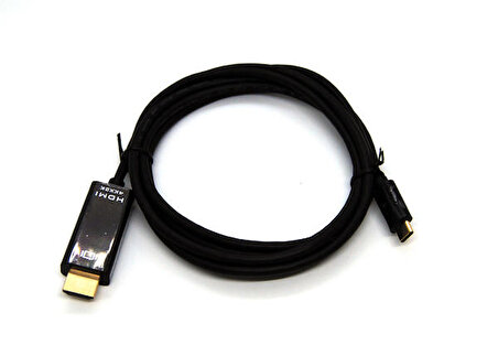 Beek BC-DSP-USBC-HA-02-UHD60 2 Mt Type C to HDMI Erkek-Erkek 4K 60Hz Gold Görüntü Kablosu