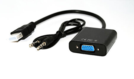 Beek BA-HA-HD15-1 HDMI to VGA Erkek-Dişi Ses Dönüştürücü Adaptör