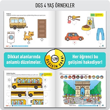 Dikkati Güçlendirme Seti 4 Yaş + Görsel Dikkat Testi