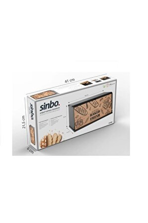 Sinbo STO-6652 Ahşap Kapaklı Ekmek Saklama Kutusu Ekmeklik
