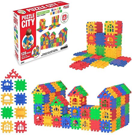 Fen Toys Şehir / Yapı 128 Parça Çocuk Puzzle
