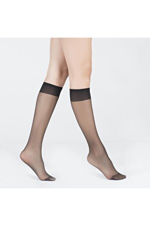 Katia & Bony Dizaltı 15 Denye 2 Li Kadın Basic Çorap - Siyah 2 kutu (toplam 4 çift)