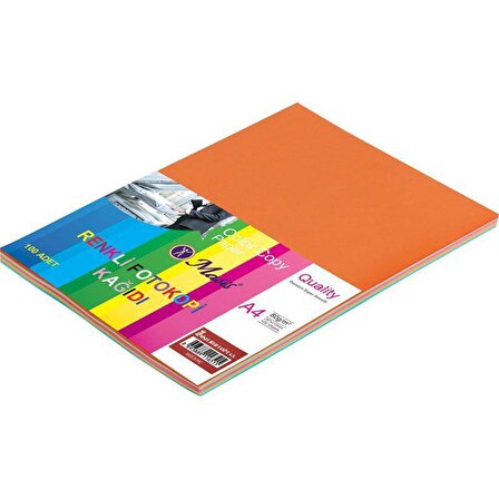 Masis A4 Fosforlu Renkli Fotokopi Kağıdı 100'lü