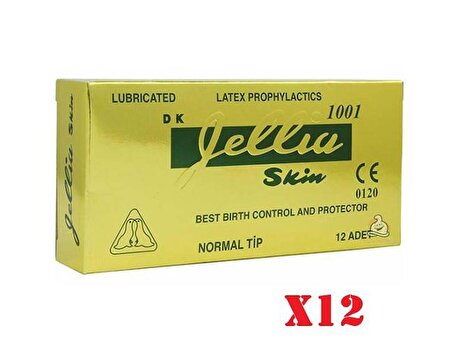 Jellia Skin Prezervatif Normal Tip 12li 12 Kutu