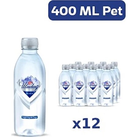 Uludağ Premium Doğal Kaynak Suyu Pet Şişe 12 x 400 ml
