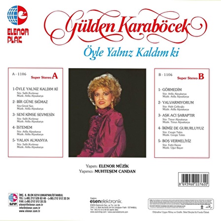 Gülden Karaböcek - Öyle Yalnız Kaldım Ki  (Plak)  