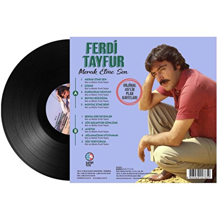 Ferdi Tayfur - Merak Etme Sen - Orjinal 45'lik  Plak Kayıtları (LP)